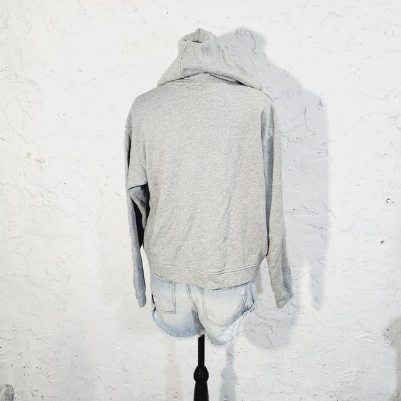 Everlane grey pink graphic  100% human typography hoodie sweatshirt size small - Picture 5 of 12